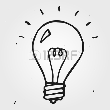 450x450 Light Bulb Hand Drawn, Doodle Icon Royalty Free Cliparts, Vectors