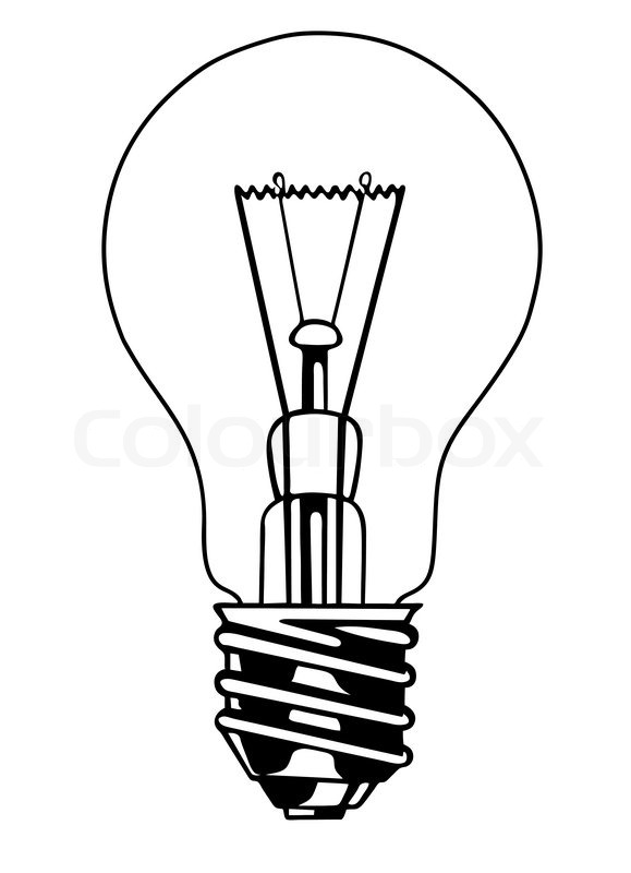 579x800 Vector Light Bulb On White Background Stock Vector Colourbox