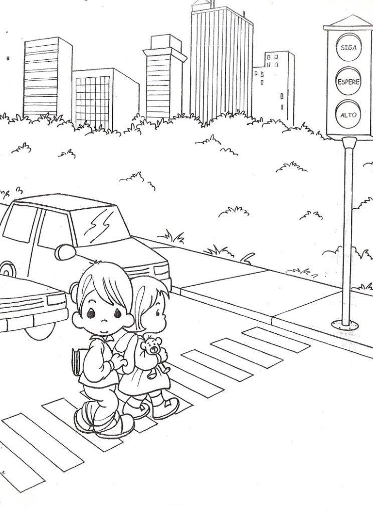 744x1024 Drawing Precious Moments With Traffic Light Coloring ~ Child Coloring