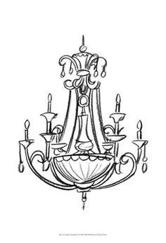 236x345 Four Chandelier Drawings Chandeliers, Drawings And Illustrations
