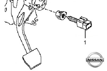 350x232 Brake Light Switch Nissan Qashqai 2011 2013 1.5 Dci 108bhp Diesel