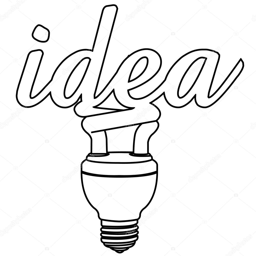 1024x1024 Light Bulb Idea Outline Vector Stock Vector Attaphongw