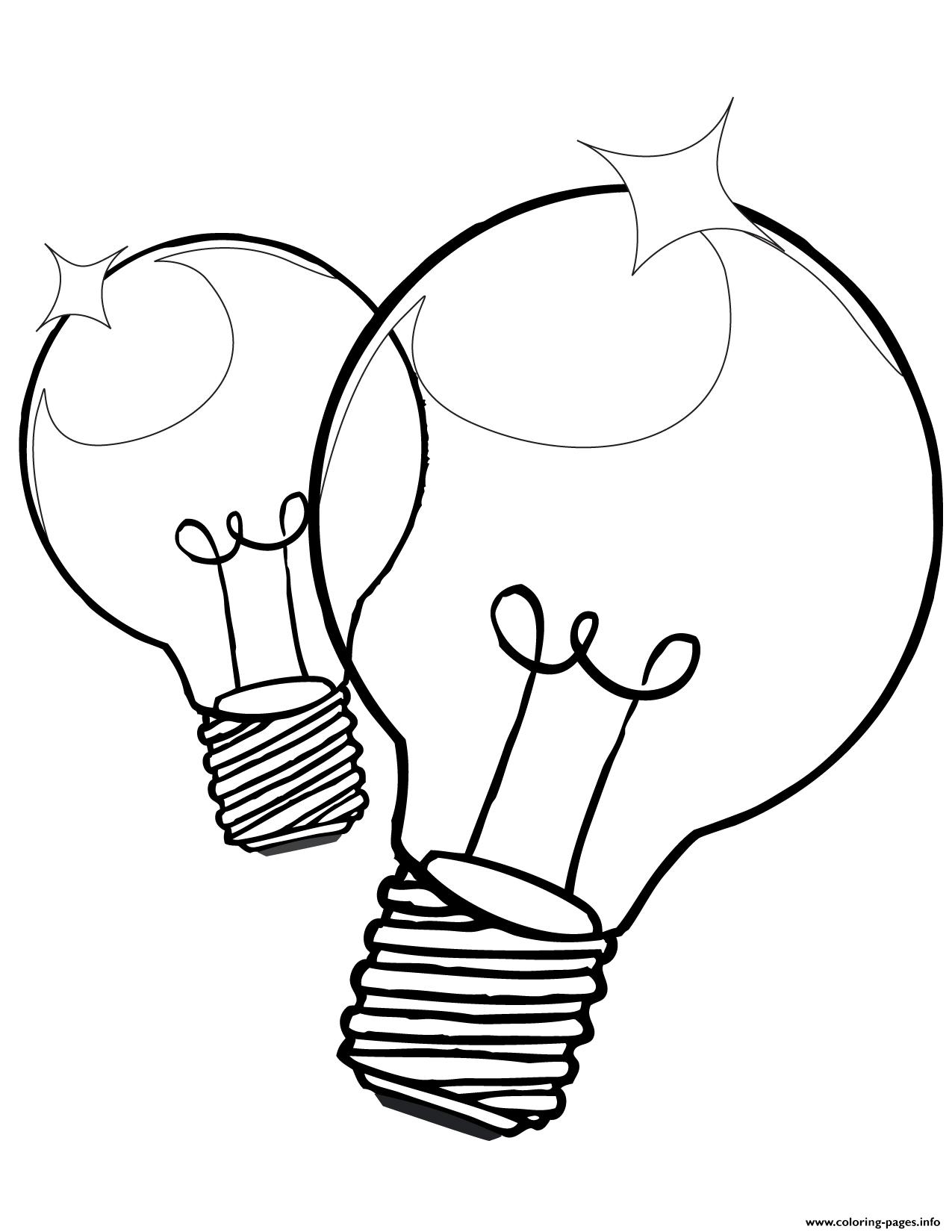 1275x1650 Printable Light Bulb Coloring Page Coloring