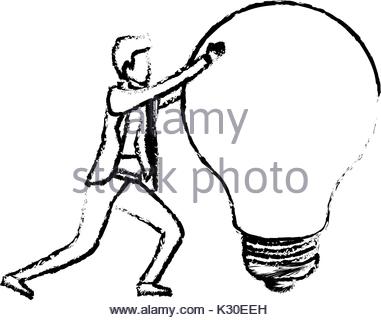 381x320 Businessman Symbol With Creative Light Bulb Sign ,design