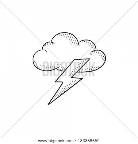 450x470 Cloud Lightning Bolt Vector Sketch Vector Amp Photo Bigstock