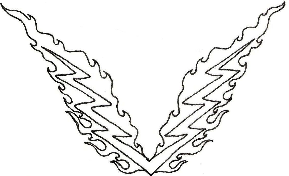 1135x692 Lightning Bolt Coloring Page