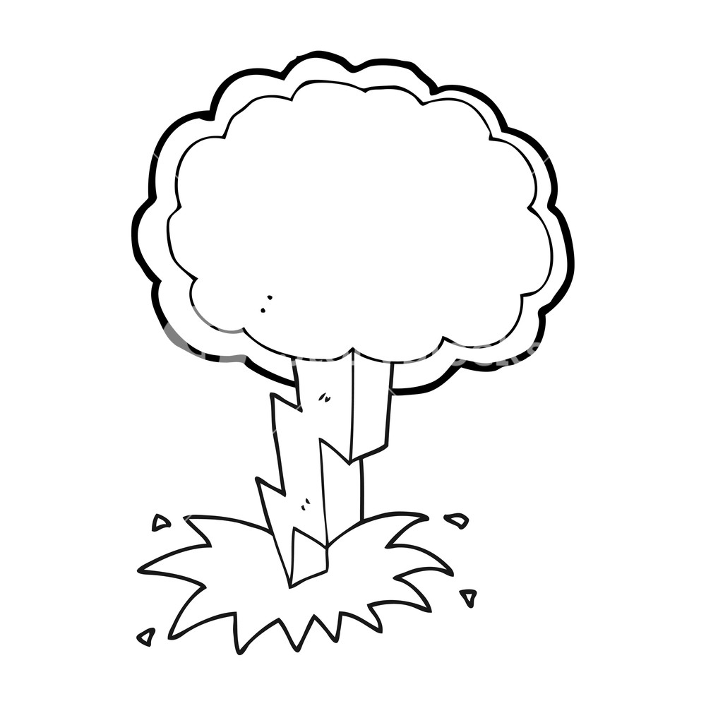 1000x1000 Freehand Drawn Black And White Cartoon Lightning Bolt Royalty Free