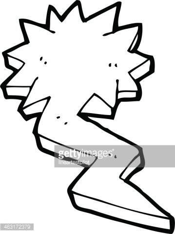 359x478 Cartoon Lightning Bolt Symbol Premium Clipart