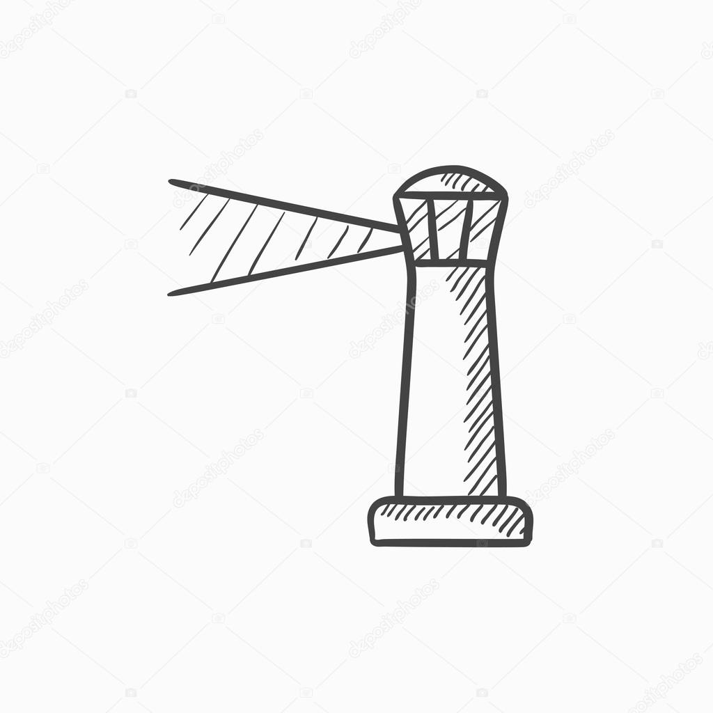 1024x1024 Lighthouse Sketch Icon. Stock Vector Rastudio