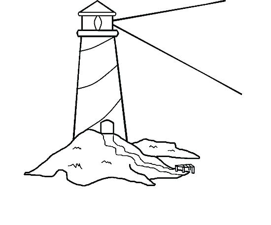 550x457 Simple Lighthouse Coloring Pages New Printable Marvellous Sheet