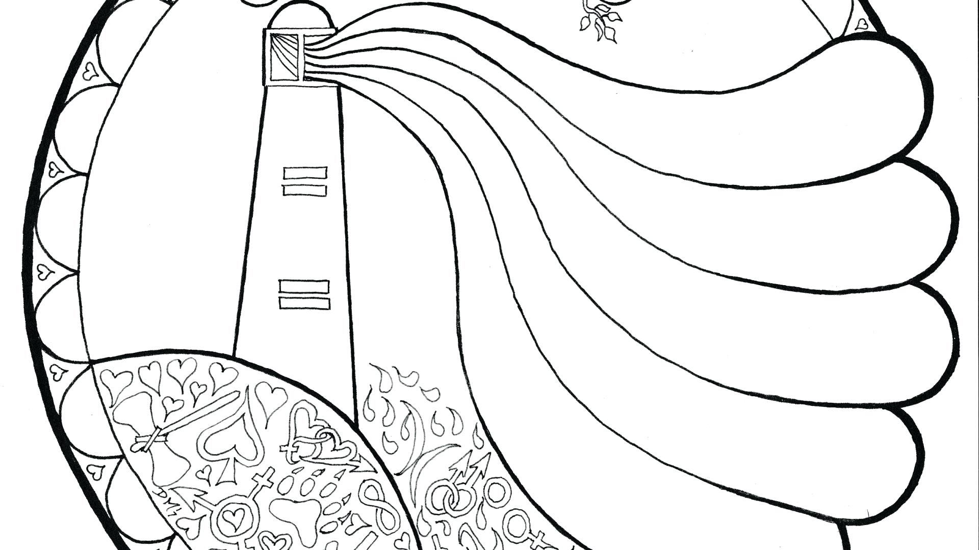 1920x1080 Coloring Lighthouse Coloring Page
