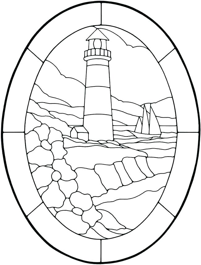 650x858 Lighthouse Coloring Page