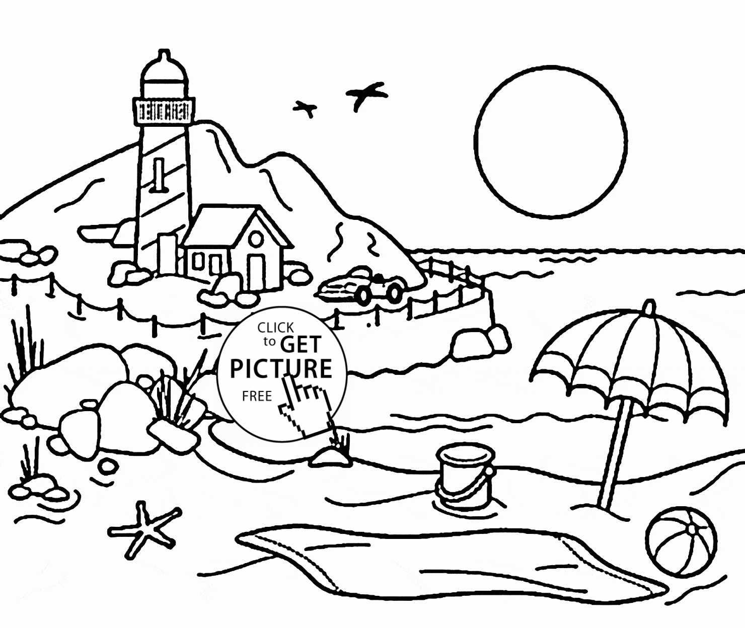 1480x1248 Lighthouse Coloring Page For Kids, Seasons Coloring Pages
