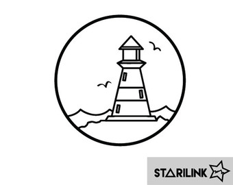 340x270 Lighthouse Decal Etsy