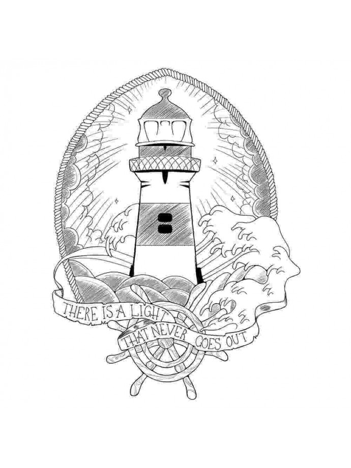 690x920 T Shirt Woman White Lighthouse