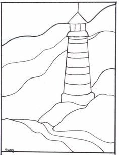 236x308 Simple Lighthouse Drawing
