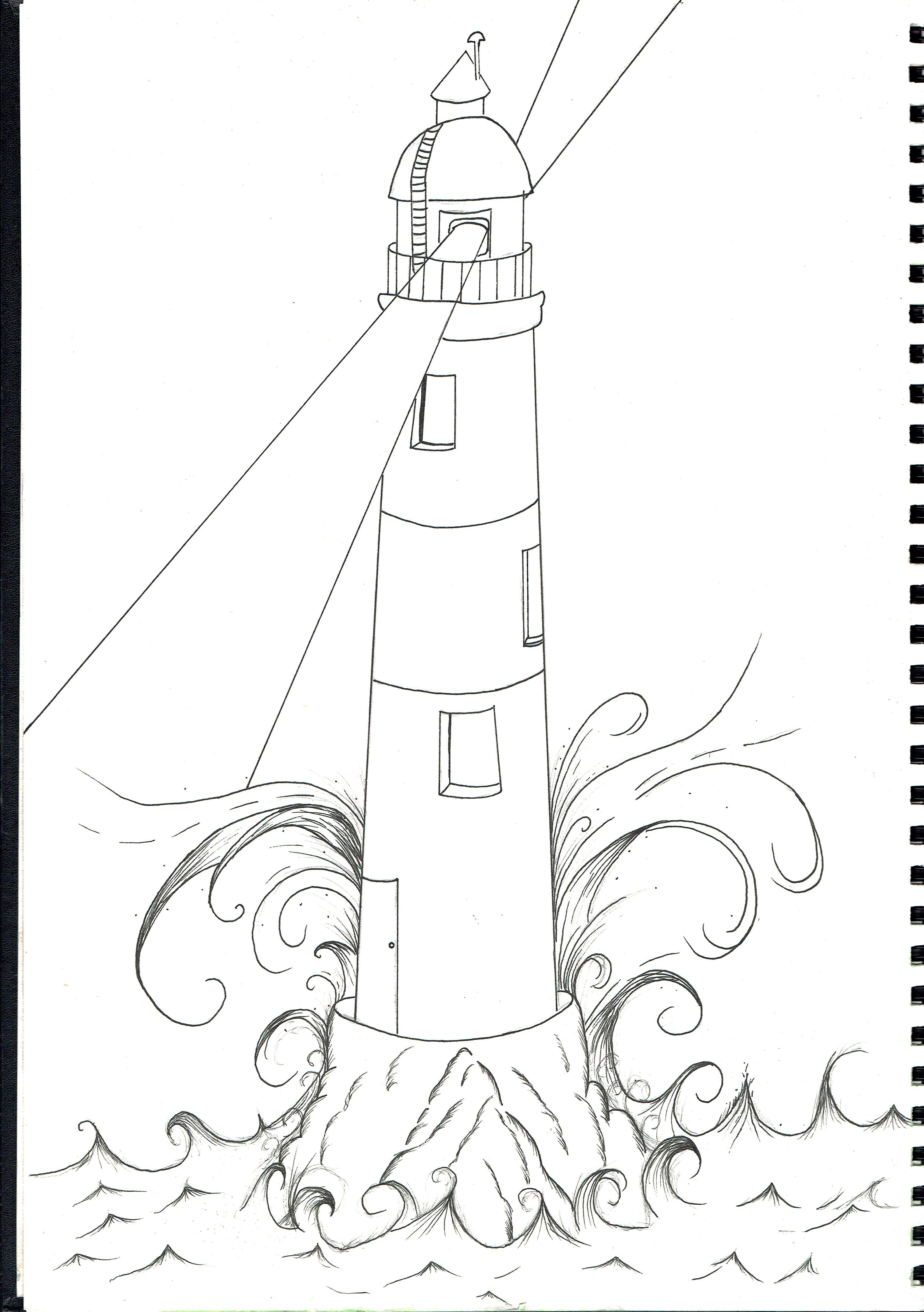 Lighthouse Coloring Drawing Desenhos Burning Tracing Wood Patterns ...