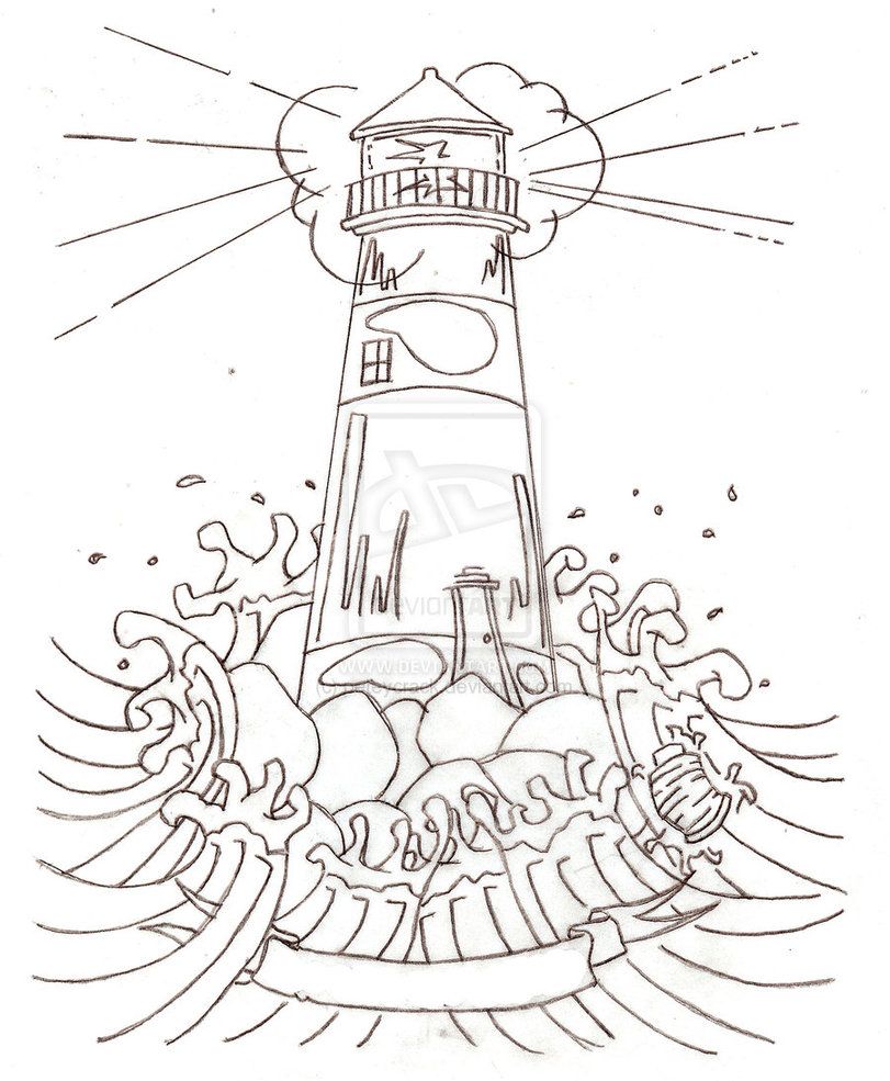 Lighthouse Tattoo Drawing at GetDrawings | Free download