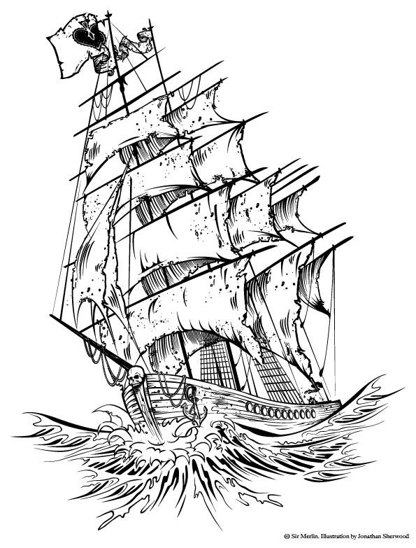 595x783 Pirate Ship Tattoo Designs Going To Try To Improve Your Fonts
