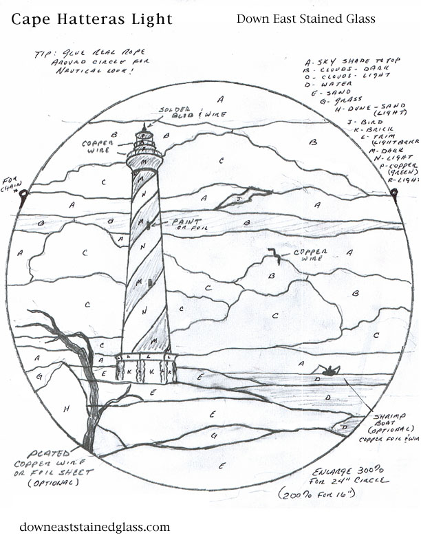 612x804 Ocean Lighthouse Template