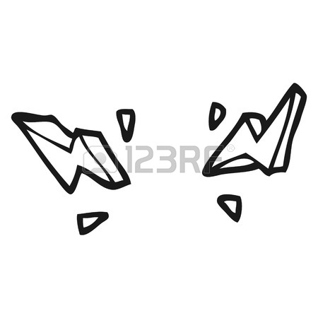 450x450 Freehand Drawn Cartoon Lighting Strike Symbol Royalty Free