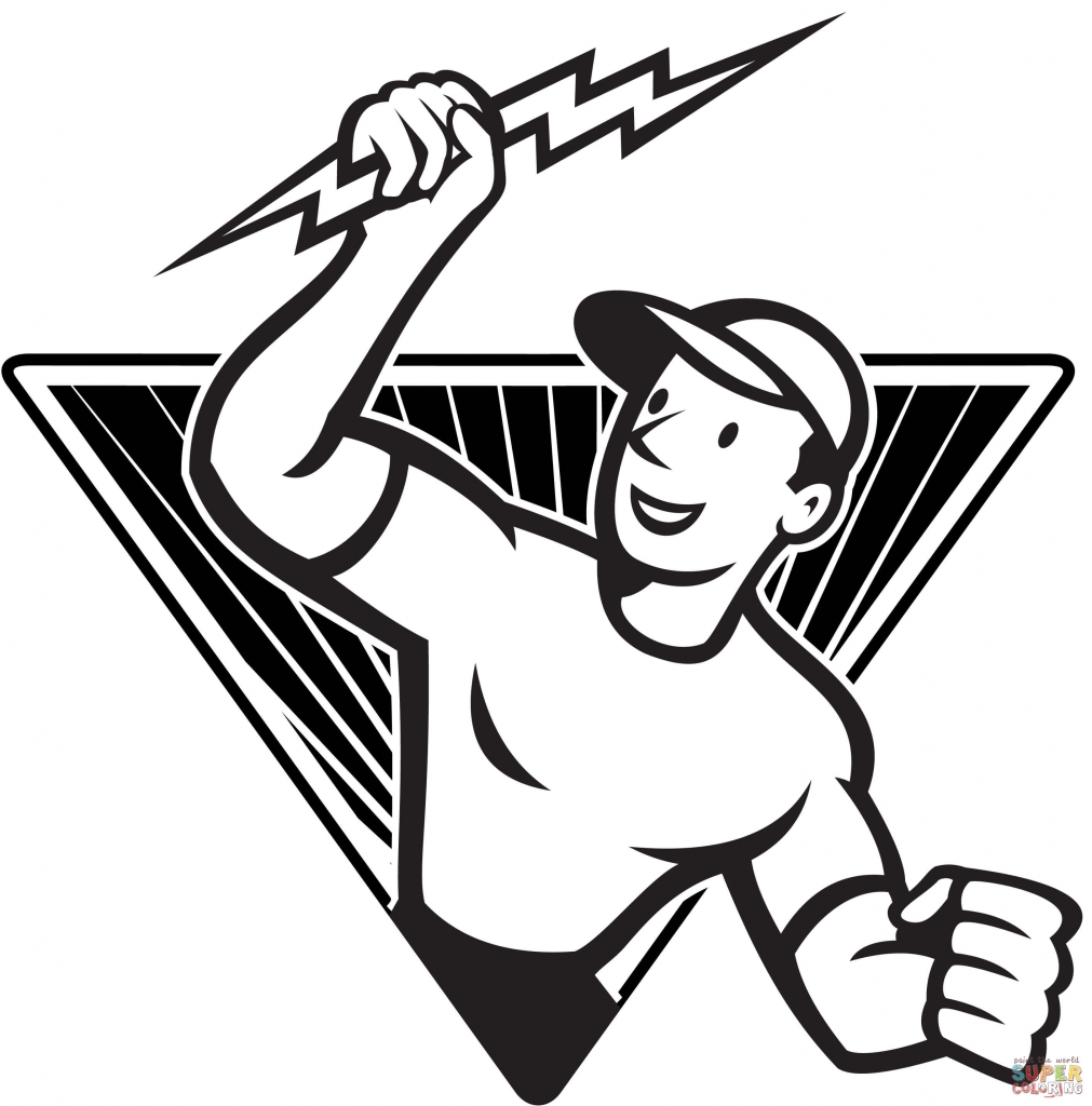 1011x1024 Lightning Bolt Coloring Pages