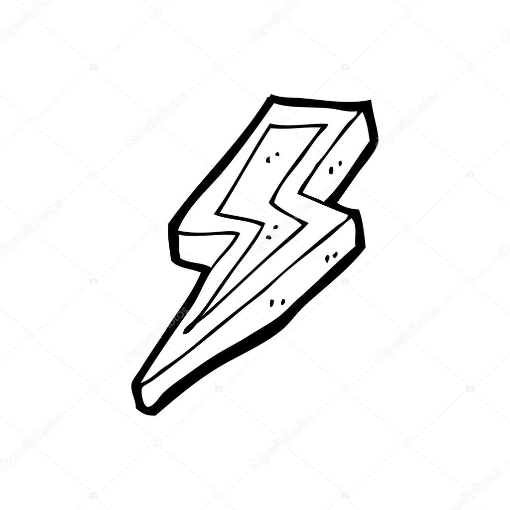 1024x1024 Lightning Bolt Sign Cartoon Stock Vector Lineartestpilot