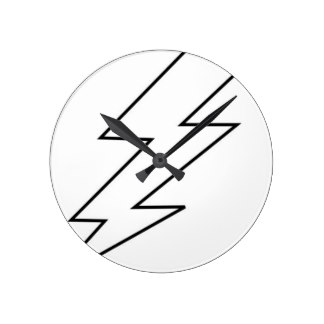 324x324 Lightning Bolt Wall Clocks Zazzle