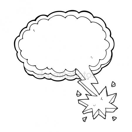 450x450 Black And White Cartoon Lightning Strike Stock Vector