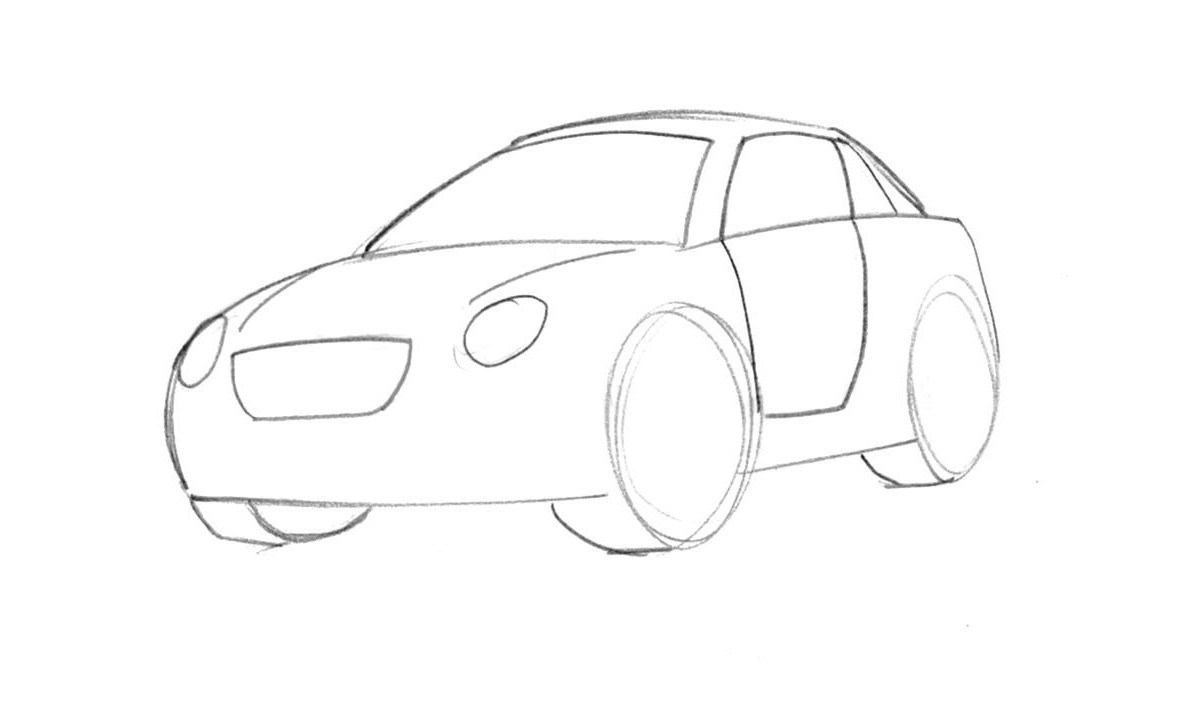 1200x716 Learn How To Draw A Cartoon Car Easy Junior Car Designer