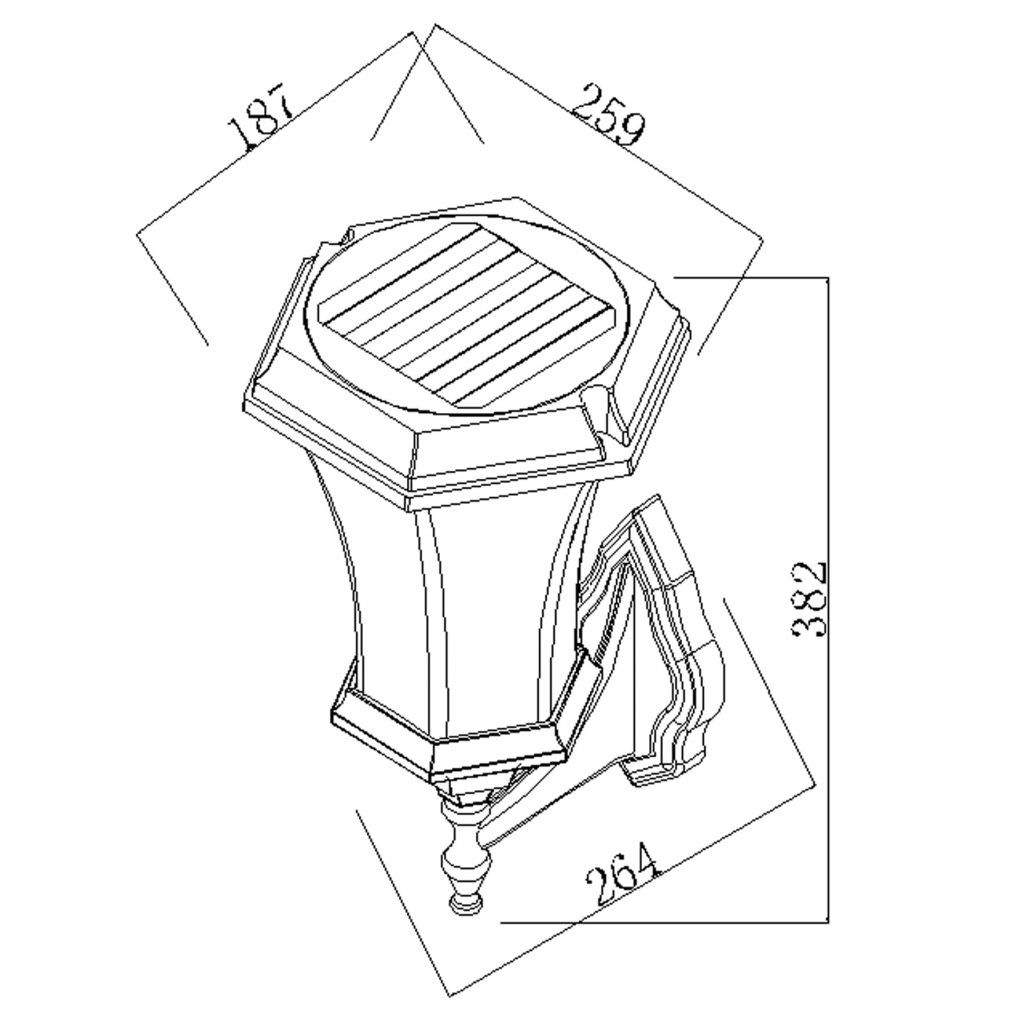 1012x1024 Solamon Wall Light Line Drawing 2