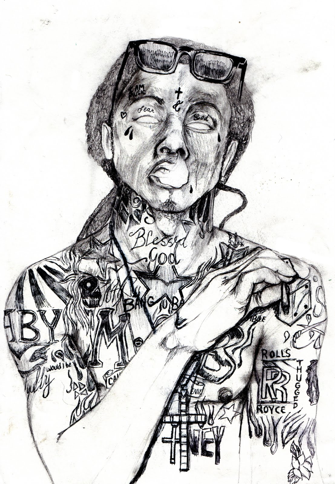 1107x1600 Charlie Rallings Illustration In Progress Lil Wayne