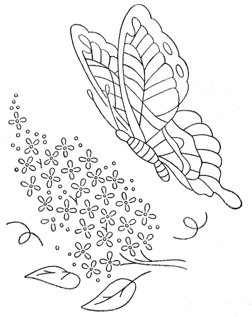 509x640 87 Butterfly And Lilacs 2 Wb Lilacs, Butterfly And Embroidery