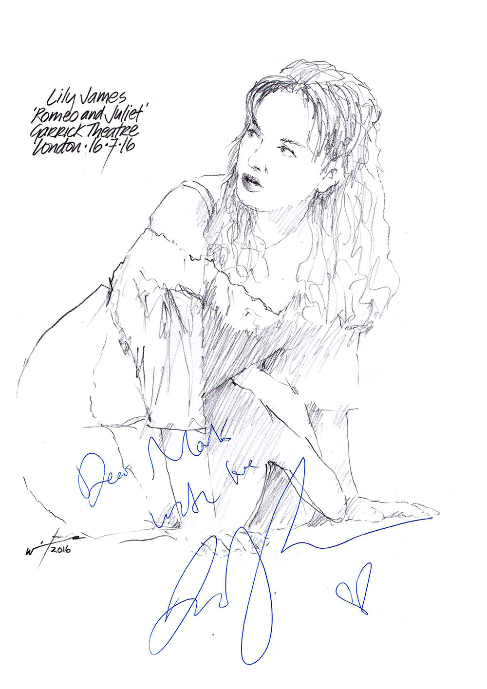 1000x1415 Drawing Lily James As Juliet Chicanepictures