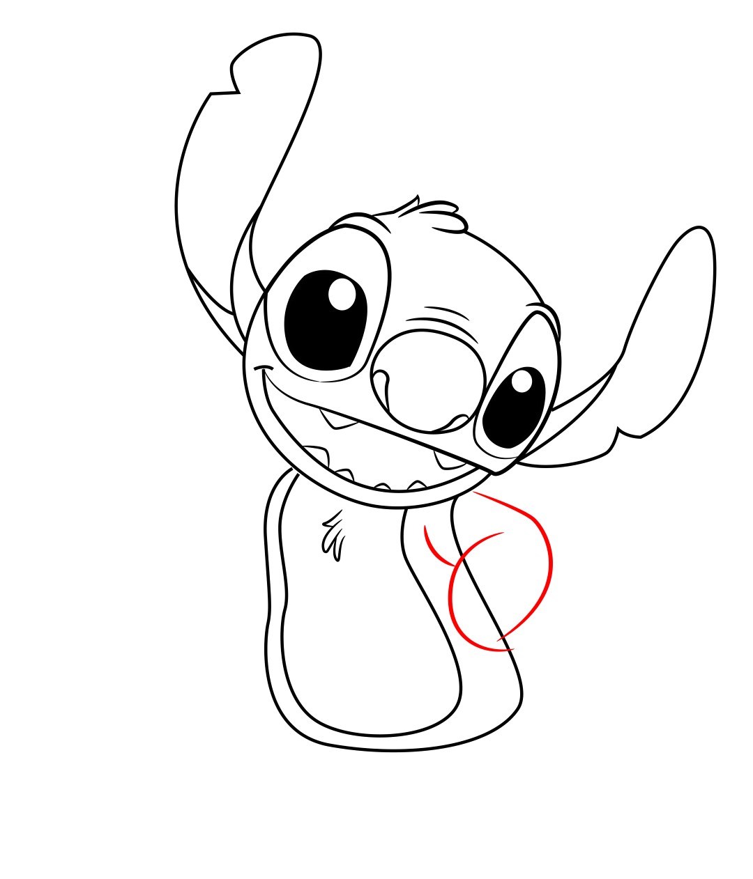 1080x1262 How To Draw Stitch From Lilo And Stitch