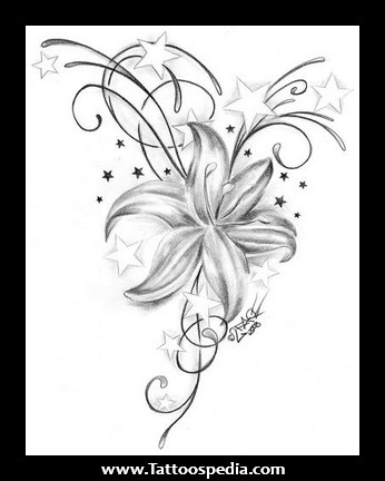 346x432 Lily Flower Tattoo Designs