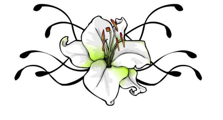 728x393 Small Lily Flower Design Free Flower Tattoo Designs Free