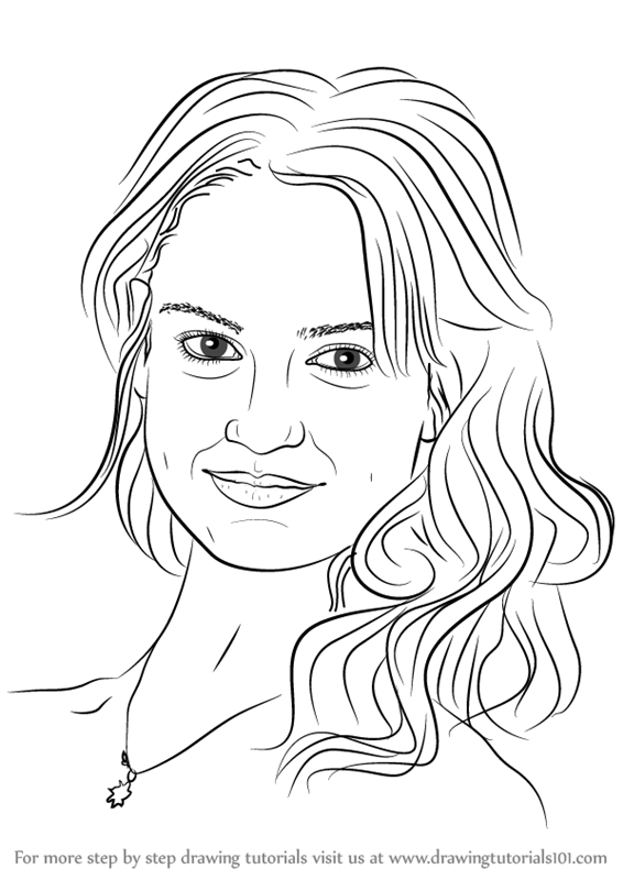566x800 Learn How To Draw Lily James (Celebrities) Step By Step Drawing