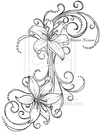400x531 Small Lily Tattoo On Rib For Women