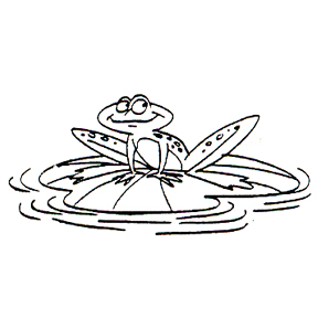 288x288 Frog On Lily Pad Drawing Clipart Panda