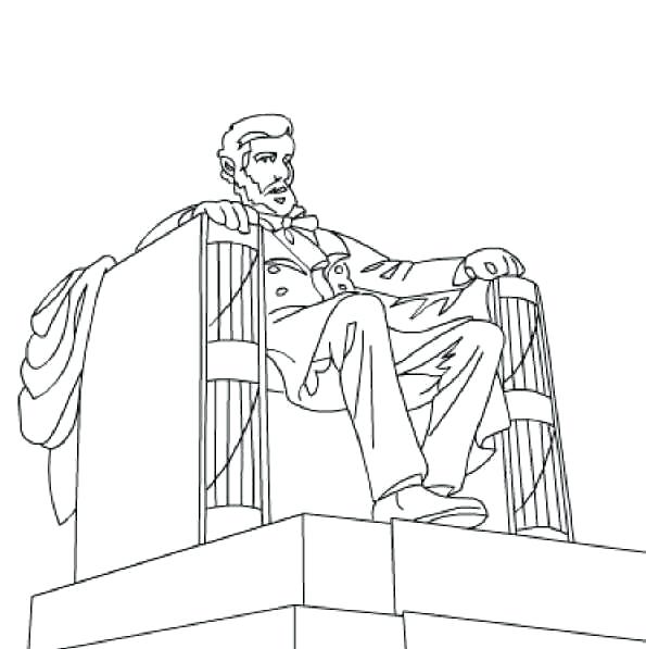 595x597 Lincoln Memorial Coloring Page Here Are Some Printable Coloring
