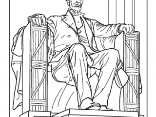 320x240 Lincoln Memorial Coloring Page