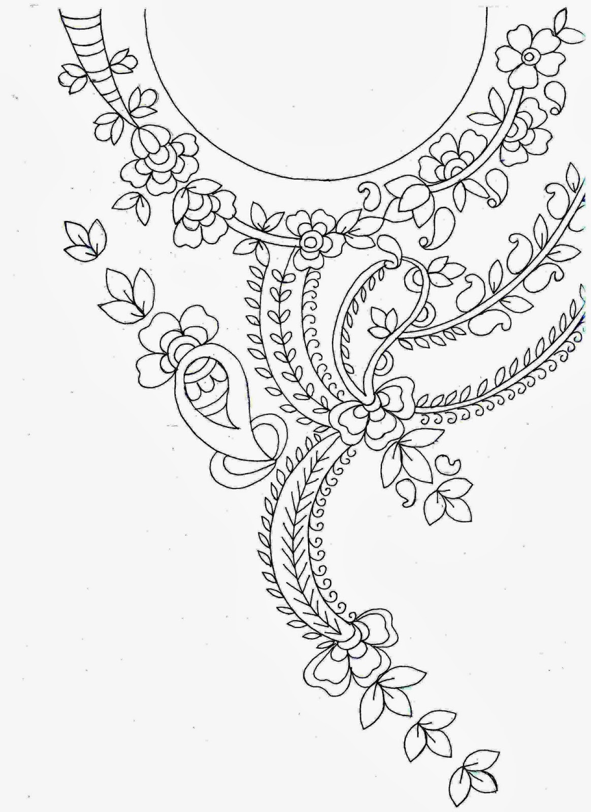 1164x1600 Embroidery Designs Sketches For Ladies Suits