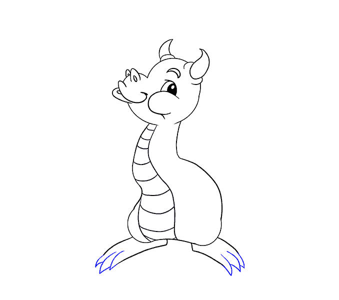 678x600 How To Draw A Baby Dragon Easy Drawing Guides