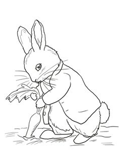 236x332 Simple Line Drawing Peter Rabbit