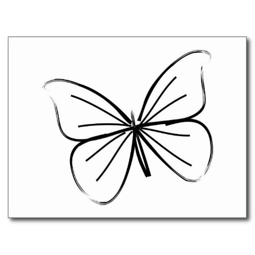 512x512 Simple Butterfly Line Drawing Tattoo Inspiration