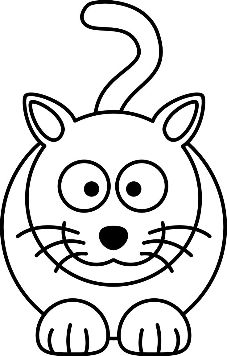 736x1154 Cat Line Drawing Clip Art