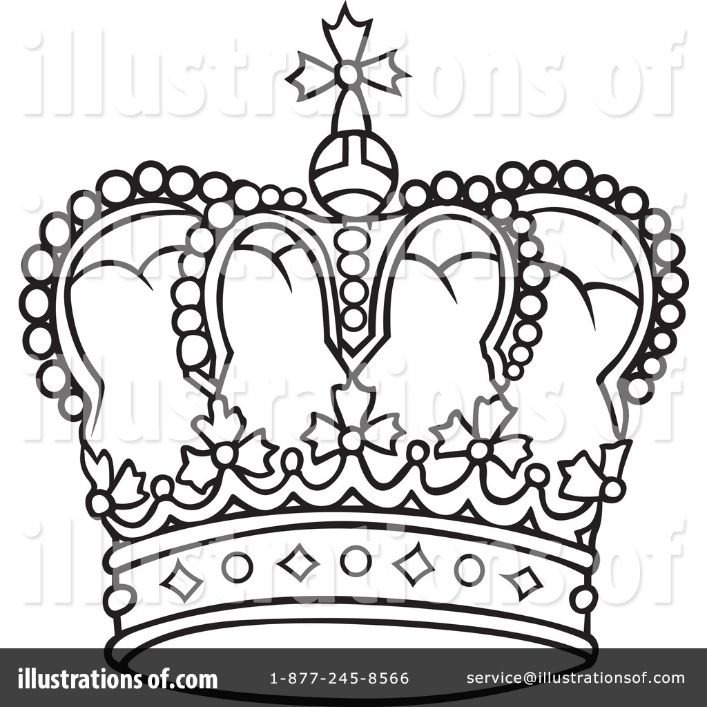 1024x1024 Crown Clipart Line Drawing