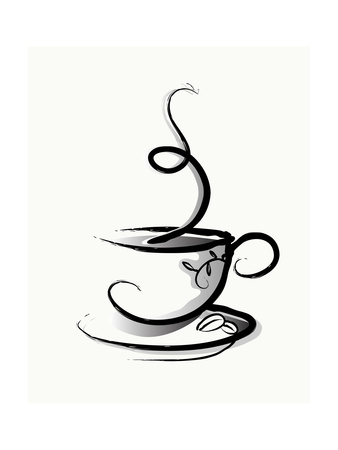 338x450 Sketch Doodle Coffee Cup Illustration Art Art