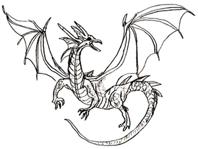 Line Drawing Dragon at GetDrawings | Free download